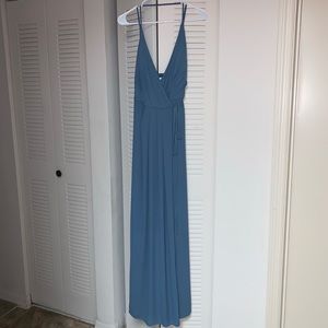 Steel Blue David’s Bridal Bridesmaid Dress